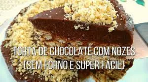 Torta de Nozes com Chocolate
